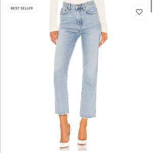 Agolde Pinch Waist High Rise Kick in Riptide